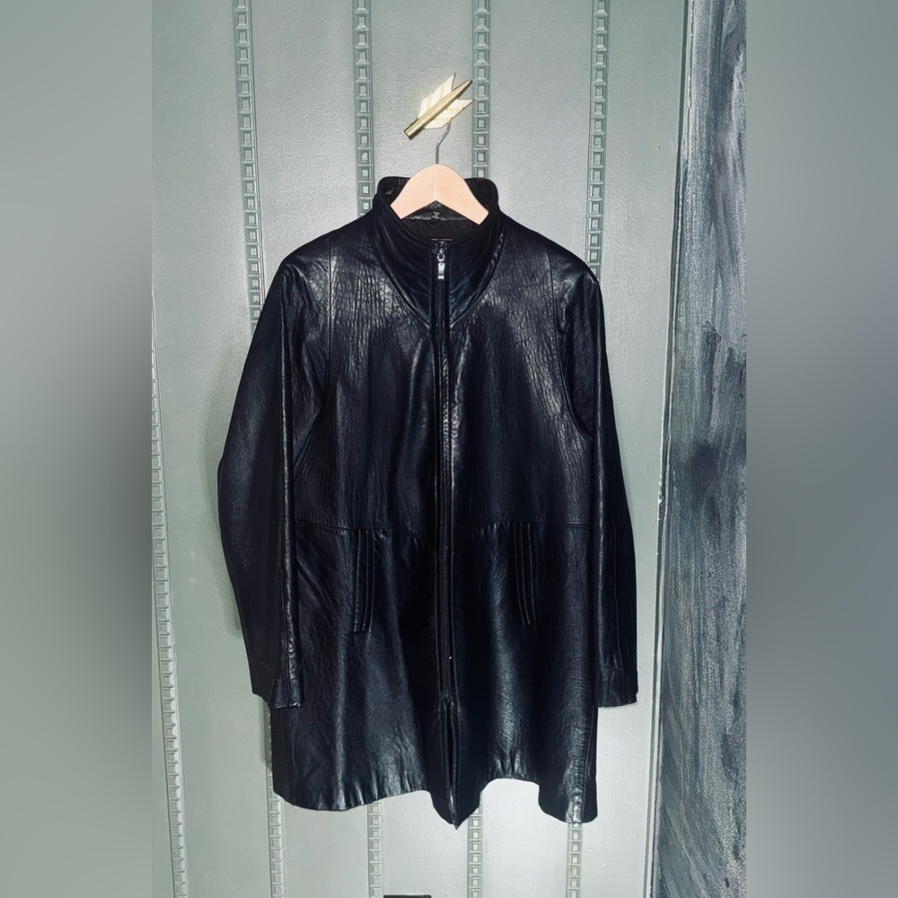 Jones New York l Genuine Leather Jacket l Black l Women's Size: Large - Picture 2 of 16